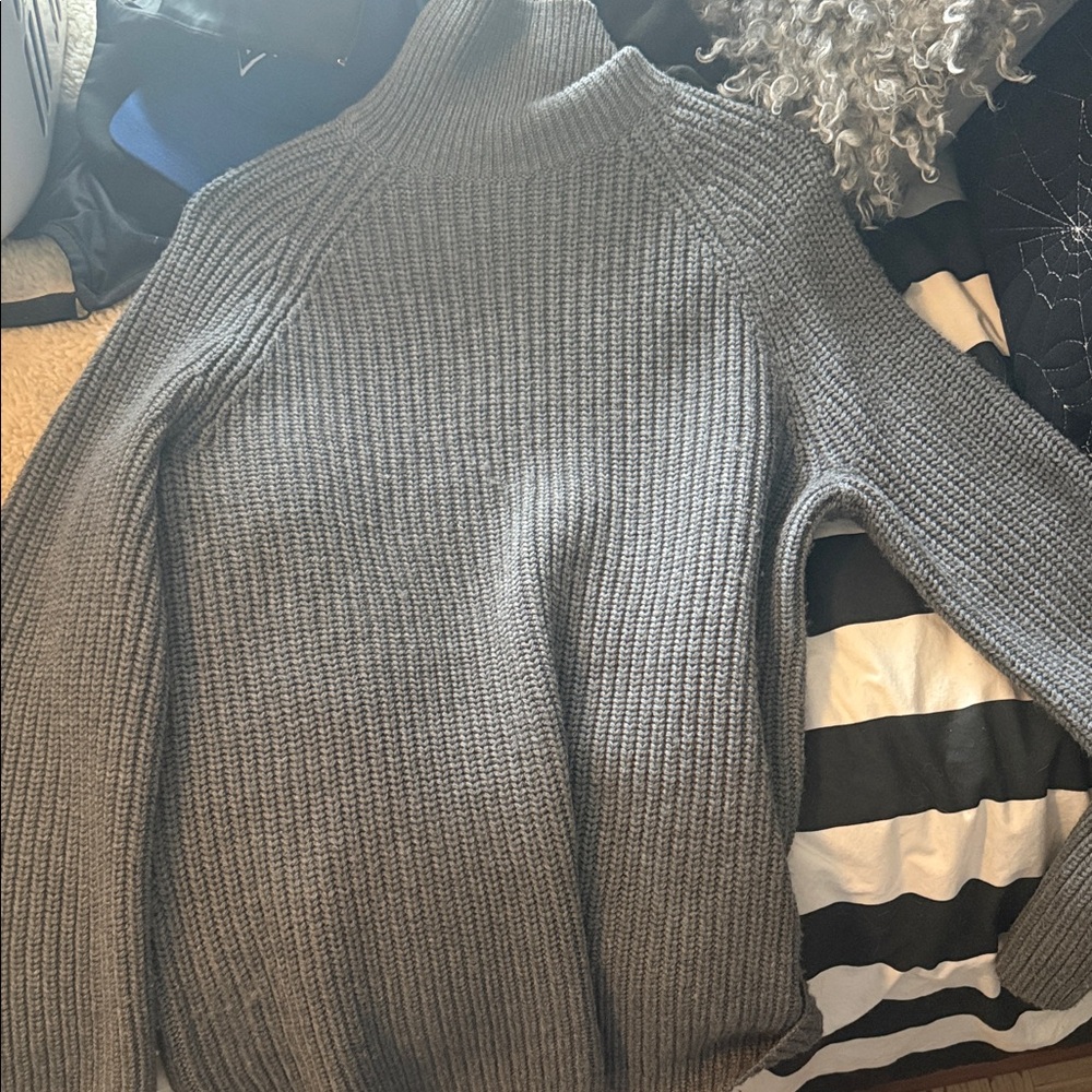 Aritzia Gray Turtleneck Sweater